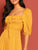 Tied Ruffle Neck Smocked Split Maxi Dress