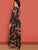 Scarf Print Plunge Belted Maxi Wrap Dress