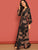 Scarf Print Plunge Belted Maxi Wrap Dress