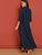 Rolled Tab Sleeve Button Front Maxi Dress