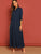 Rolled Tab Sleeve Button Front Maxi Dress
