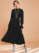 Flounce Sleeve Tiered Maxi Dress