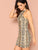 Snakeskin Print Sleeveless Bodycon Dress