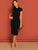 Mock-neck Solid Bodycon Dress