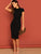 Mock-neck Solid Bodycon Dress