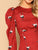 Gigot Sleeve Slit Back Crane Print Dress
