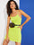 Rib-knit Bodycon Cami Neon Green Dress