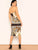 Scarf Print Cami Pencil Dress