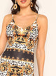 Scarf Print Cami Pencil Dress
