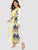 Ruffle Decoration Waist Tie Longline Dress