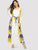 Ruffle Decoration Waist Tie Longline Dress