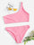 One Shoulder Top With Panty Bikini Set