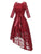 50s Lace Overlay Knot High Low Dress