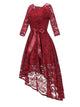 50s Lace Overlay Knot High Low Dress