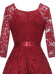50s Lace Overlay Knot High Low Dress
