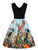 50s Animal And Floral Print Dress