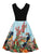 50s Animal And Floral Print Dress
