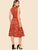 Waist Belted Polka Dot Midi Dress