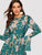 Trumpet Sleeve Floral Maxi Dress