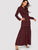 Tie Neck Love Print Frill Trim Maxi Dress