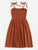 Single Breasted Elastic Detail Slip Dress
