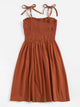 Single Breasted Elastic Detail Slip Dress