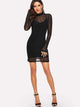 Leopard Mesh Overlay 2 In 1 Dress