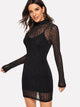  Leopard Mesh Overlay 2 In 1 Dress