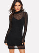  Leopard Mesh Overlay 2 In 1 Dress