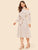 90s Flounce Cutout Shoulder Dot Print Belted Dress