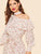 90s Flounce Cutout Shoulder Dot Print Belted Dress