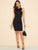 30s Oversized Bow Belted Bodycon Dress