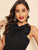 30s Oversized Bow Belted Bodycon Dress