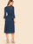 70s Bell Sleeve Pleated Flowy Dress With Belt