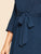 70s Bell Sleeve Pleated Flowy Dress With Belt