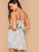 Dalmatian Print Twist Peekaboo Cami Dress