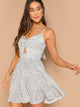 Dalmatian Print Twist Peekaboo Cami Dress