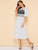 70s Dobby Mesh Yoke Polka Dot Ruffle Hem Dress