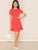 Zipper Back Ruffle Hem Fitted Dress