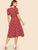 30s Guipure Lace Collar Belted Leaf Print Dress