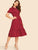 40s Confetti Heart Ruffle Hem Belted Shirt Dress