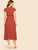  70s Self Tie Polka-dot Midi Dress