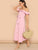Flounce Foldover Off Shoulder Button Front Dress