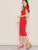 Layered Ruffle Sleeve Crisscross Back Pencil Dress