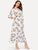 Floral Print Polka Dot Bishop Sleeve Dress