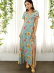 Split Thigh Wrap Maxi Floral Dress