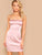 Lace Up Backless Satin Bodycon Dress