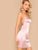 Lace Up Backless Satin Bodycon Dress
