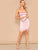 Lace Up Backless Satin Bodycon Dress