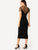 Striped Mesh Yoke Pencil Dress